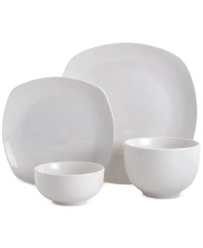 Haven Soft Square 32 Pc. Dinnerware Set, Service For 8 In White