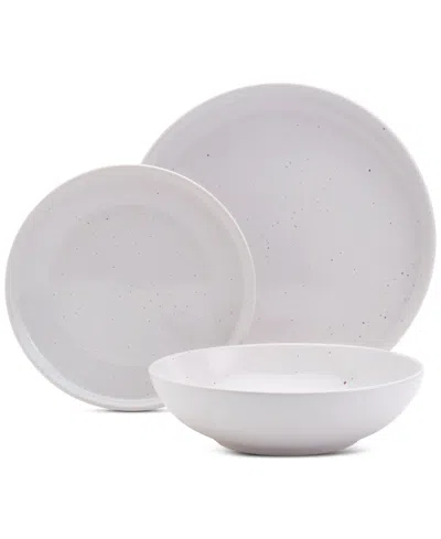 Haven Modern Speckle White 12 Pc. Dinnerware Set, Service For 4 In White