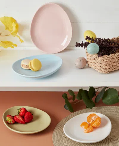 Haven Stoneware Egg Appetizer Plate, Set Of 4 In Multi