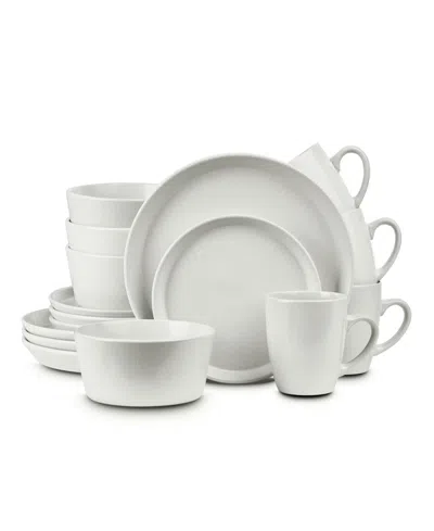 Stone Lain Albie 16-pc. Stoneware Dinnerware Set In White