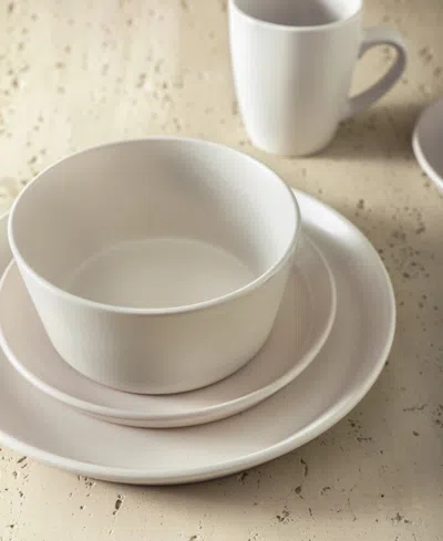 Stone Lain Albie 16-pc. Stoneware Dinnerware Set In White
