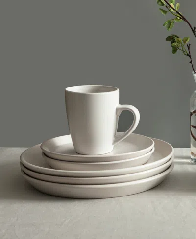 Stone Lain Albie 16-pc. Stoneware Dinnerware Set In White