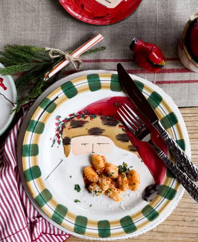 Vietri Old St. Nick Dinner Plate In Multi
