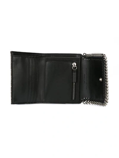 Shop Stella Mccartney Mini Falabella Flap Wallet In Metallic