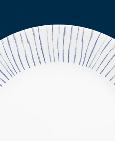Corelle Botanical Stripes 32 Pc. Dinnerware Set, Service For 8 In Blue