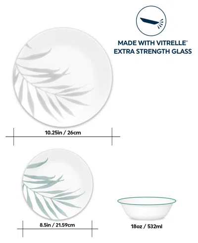 Corelle Solar Print 12 Pc. Dinnerware Set, Service For 4 In Blue