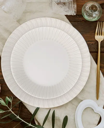 Corelle Hushed Lines 12 Pc. Dinnerware Set, Service For 4 In White