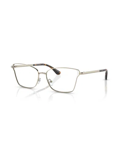 Michael Kors 53mm Rectangle Optical Glasses In Gold