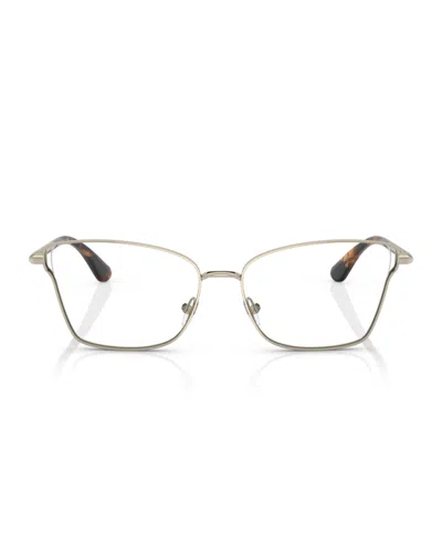 Michael Kors 53mm Rectangle Optical Glasses In Gold