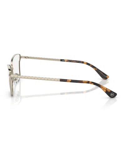Michael Kors 53mm Rectangle Optical Glasses In Gold