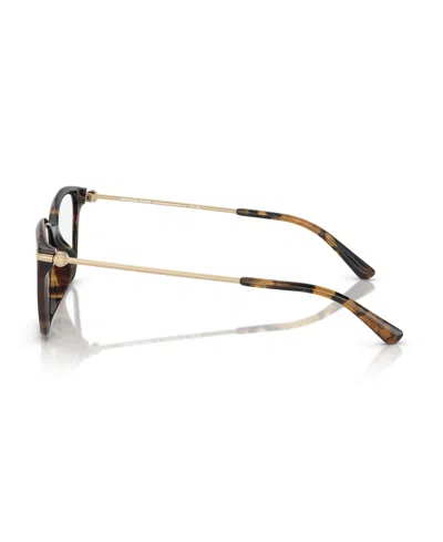Michael Kors 54mm Rectangle Optical Glasses In Brown