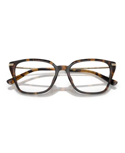 Michael Kors 54mm Rectangle Optical Glasses In Brown