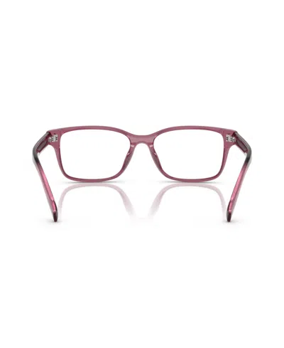 Tory Burch 49mm Rectangular Optical Glasses In Pink