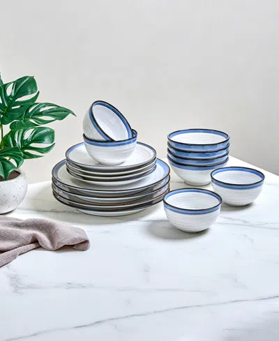 Sango Siterra Santorini 16-pc. Dinnerware Set, Service For 4 In Blue