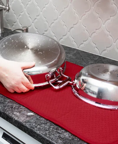 All-clad Dish Drying Mat In Red