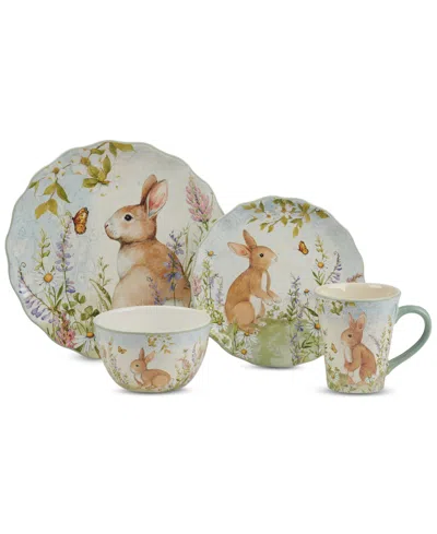 Certified International Easter Meadow 16-pc. Earthenware Dinnerware Set In Gray