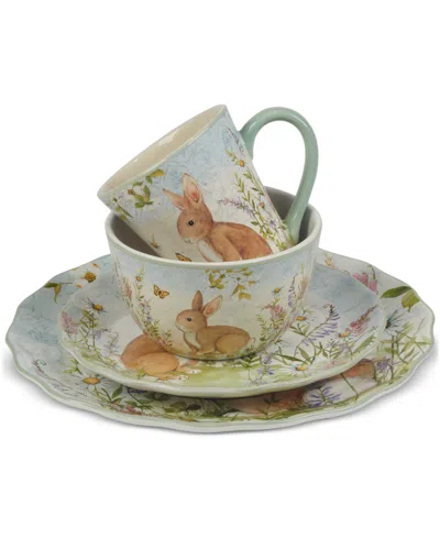 Certified International Easter Meadow 16-pc. Earthenware Dinnerware Set In Gray