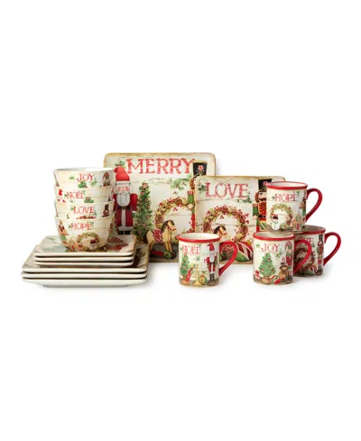 Certified International Nutcracker Parade 16-pc. Ceramic Dinnerware Set In Red