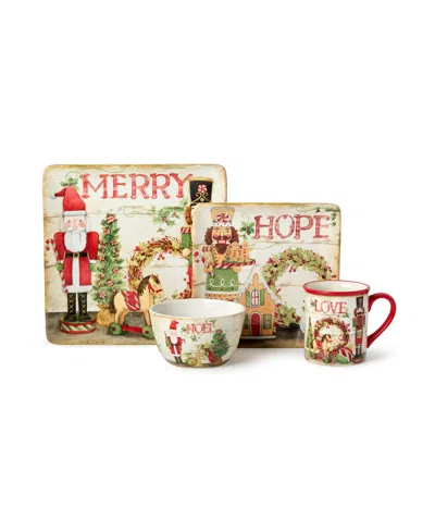 Certified International Nutcracker Parade 16-pc. Ceramic Dinnerware Set In Red