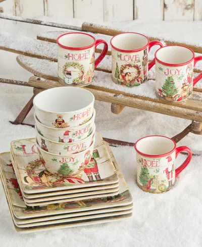 Certified International Nutcracker Parade 16-pc. Ceramic Dinnerware Set In Red