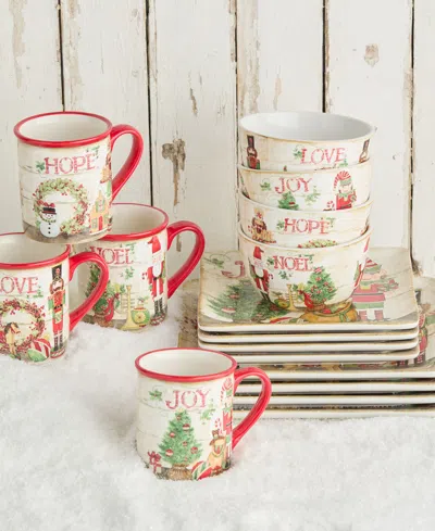 Certified International Nutcracker Parade 16-pc. Ceramic Dinnerware Set In Red