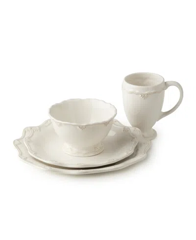 Certified International Heritage Scroll 16-pc. Stoneware Dinnerware Set In White