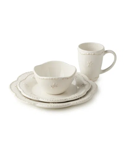 Certified International Heritage Scroll 16-pc. Stoneware Dinnerware Set In White