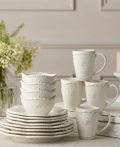 Certified International Heritage Scroll 16-pc. Stoneware Dinnerware Set In White