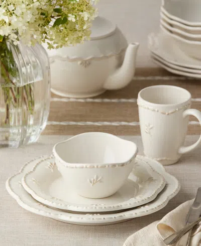 Certified International Heritage Scroll 16-pc. Stoneware Dinnerware Set In White