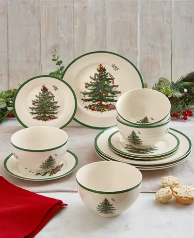 Spode Christmas Tree 12 Pc. Dinnerware Set, Service For 4, Exclusively At Macy's In Multi
