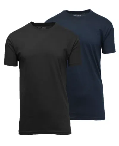 Blue Ice Men's Short Sleeve Crew Neck Solid Tee-2 Pack In Multi