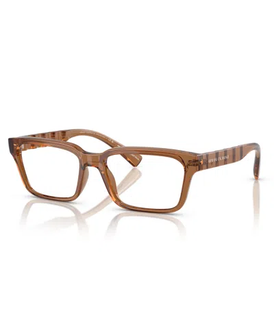 Armani Exchange 55mm Rectangle Optical Glasses In Blue