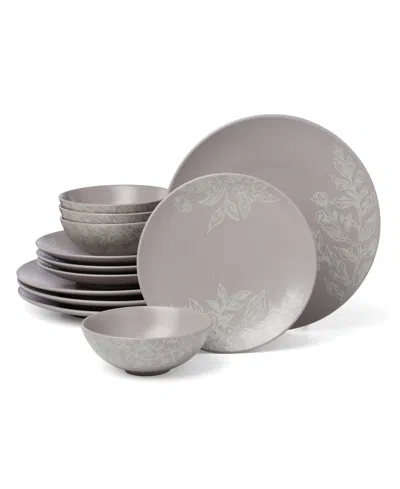 Oneida Roseto 12-piece Dinnerware Set In Brown