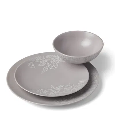 Oneida Roseto 12-piece Dinnerware Set In Brown