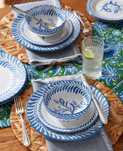 Oneida Borderless Dinnerware 12-pc. Set, Service For 4 In Blue