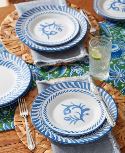 Oneida Borderless Dinnerware 12-pc. Set, Service For 4 In Blue