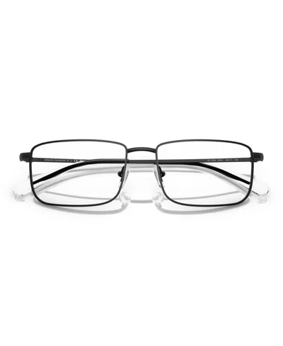 Armani Exchange 56mm Rectangle Optical Glasses In Black