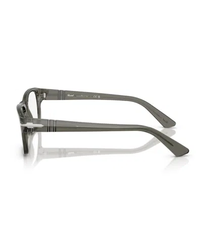 Persol 0po3364v Translucent Grey Acetate Rectangular Eyeglasses In Gray