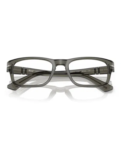 Persol 0po3364v Translucent Grey Acetate Rectangular Eyeglasses In Gray