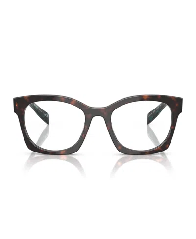 Prada 52mm Irregular Optical Glasses In Multi