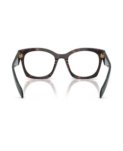 Prada 52mm Irregular Optical Glasses In Multi