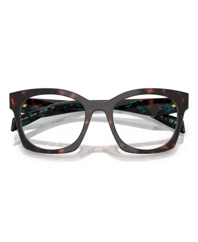 Prada 52mm Irregular Optical Glasses In Multi