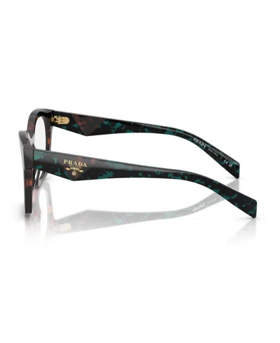 Prada 52mm Irregular Optical Glasses In Multi