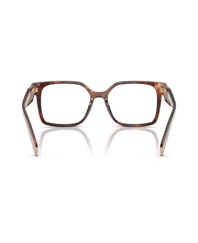 Prada 54mm Rectangle Optical Glasses In Brown