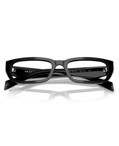 Prada 54mm Rectangle Optical Glasses In Black