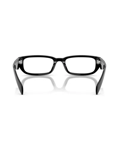 Prada 54mm Rectangle Optical Glasses In Black