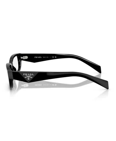 Prada 54mm Rectangle Optical Glasses In Black