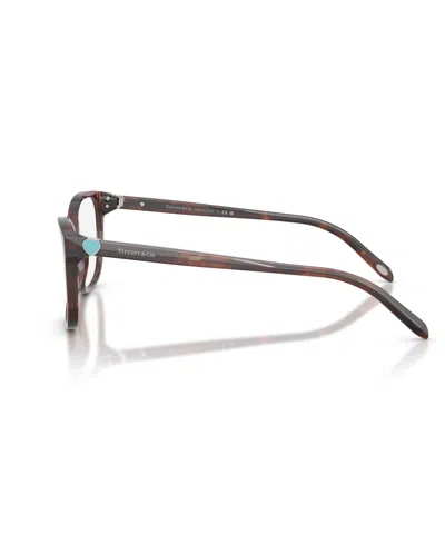 Tiffany & Co 0tf2097 Rectangular Acetate Frame Eyeglasses In Brown