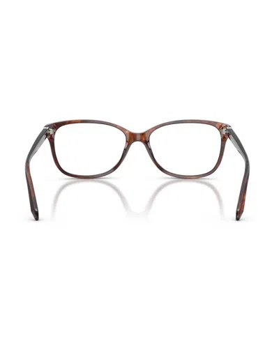 Tiffany & Co 0tf2097 Rectangular Acetate Frame Eyeglasses In Brown