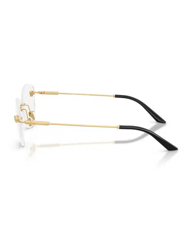 Versace Logo Plain Glasses In Gold